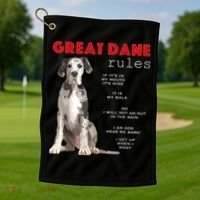 Great Dane Funny Great Dane Lover Golf Towel thumb 1