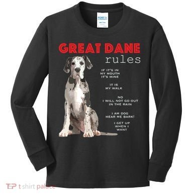 Great Dane Funny Great Dane Lover Kids Long Sleeve Shirt