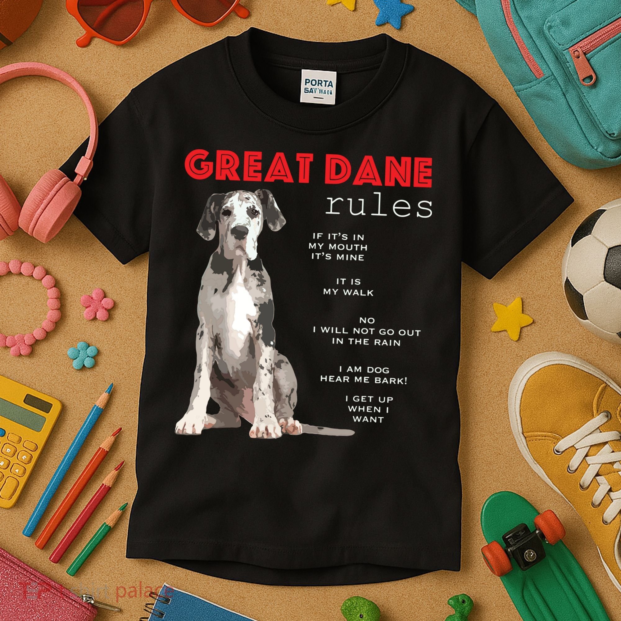 Great Dane Funny Great Dane Lover Kids T-Shirt