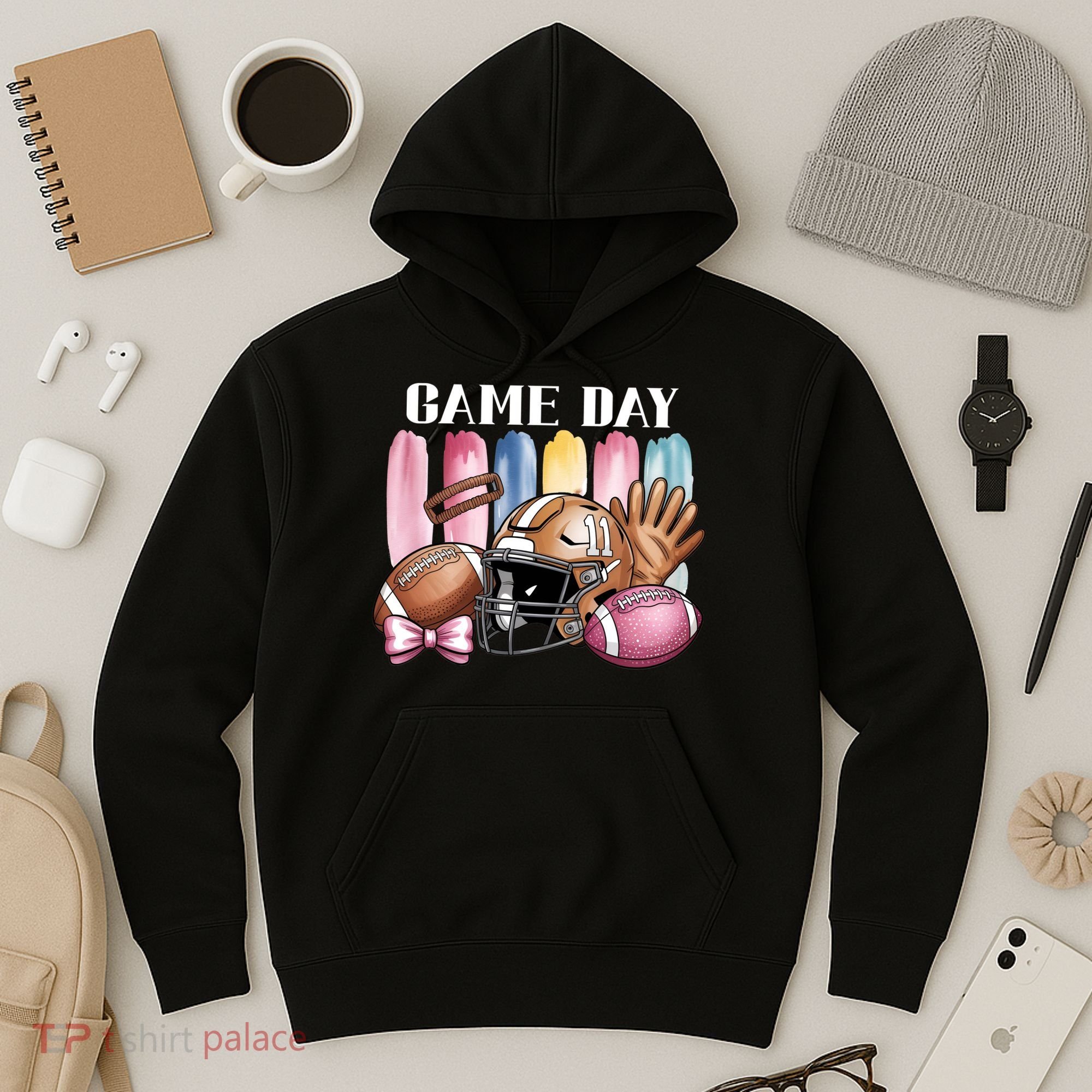 Game Day Football Fan Coquette Cute Hoodie