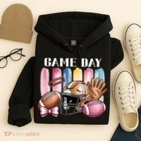 Game Day Football Fan Coquette Cute Hoodie thumb 4