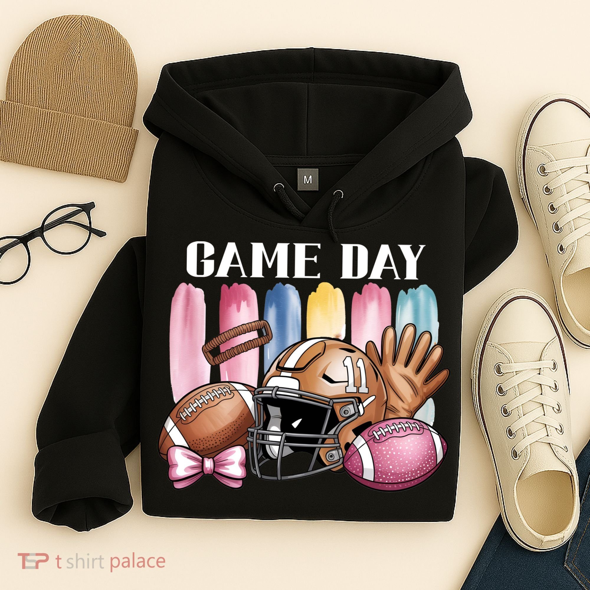 Game Day Football Fan Coquette Cute Hoodie
