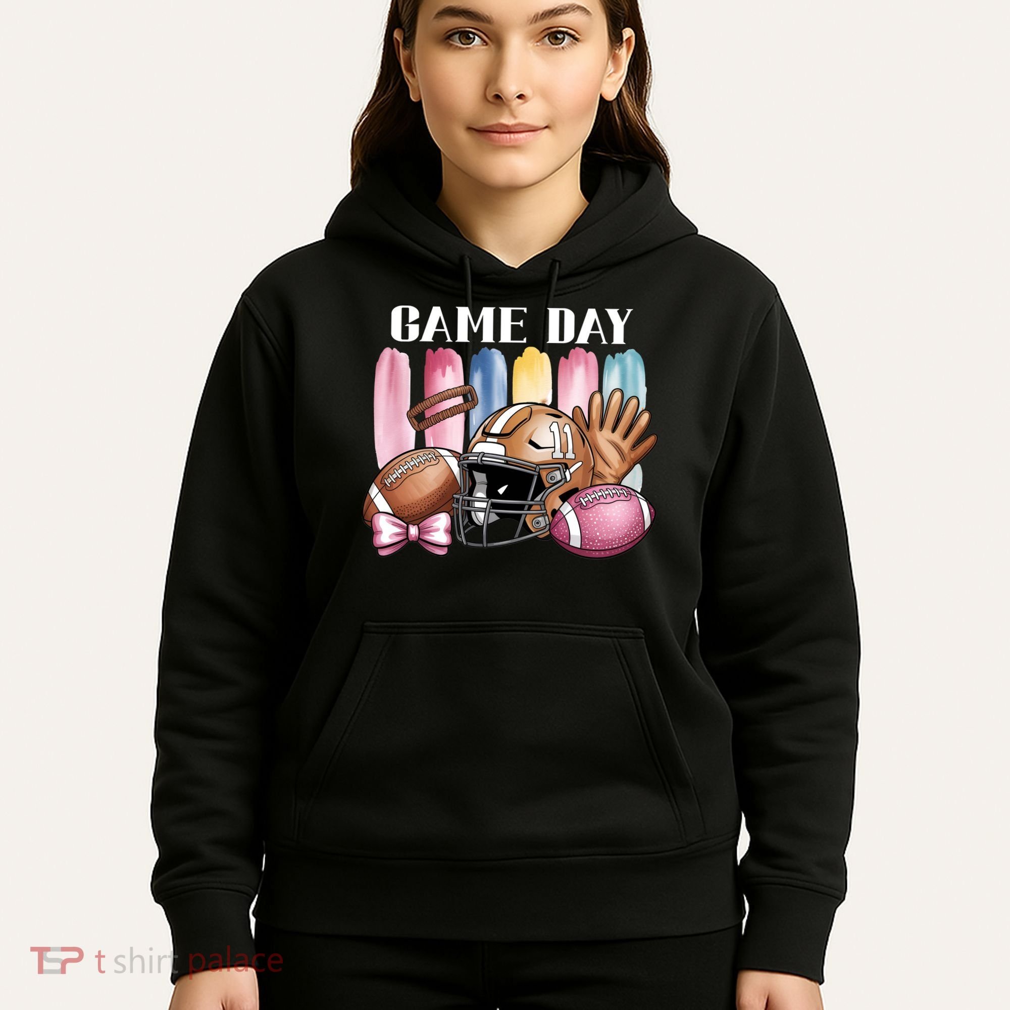 Game Day Football Fan Coquette Cute Hoodie