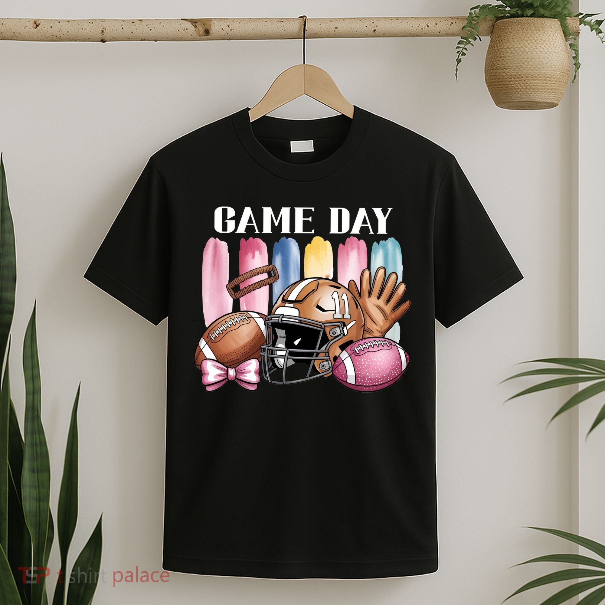 Game Day Football Fan Coquette Cute T-Shirt