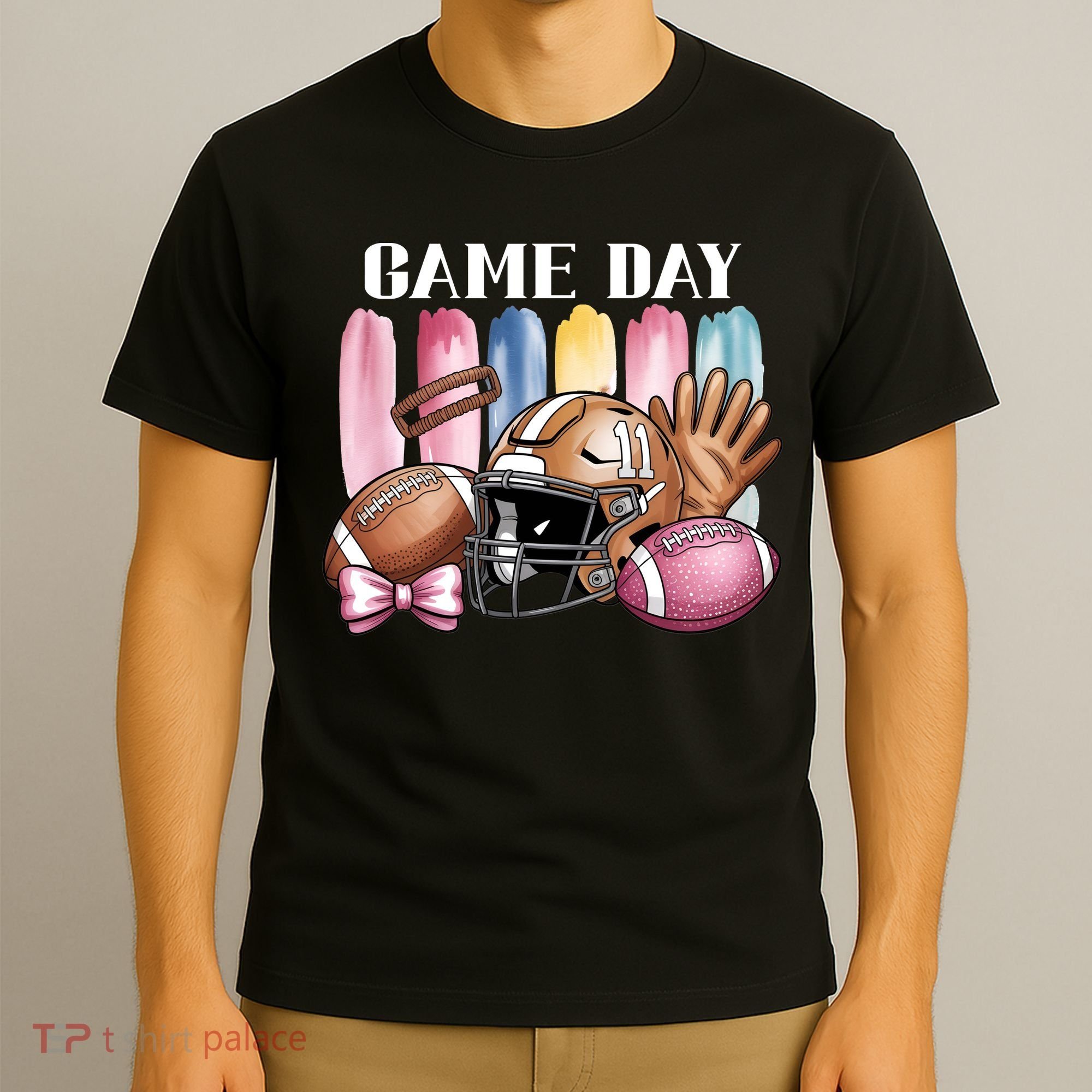 Game Day Football Fan Coquette Cute T-Shirt