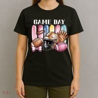 Game Day Football Fan Coquette Cute T-Shirt thumb 4