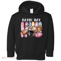 Game Day Football Fan Coquette Cute Toddler Hoodie thumb 0