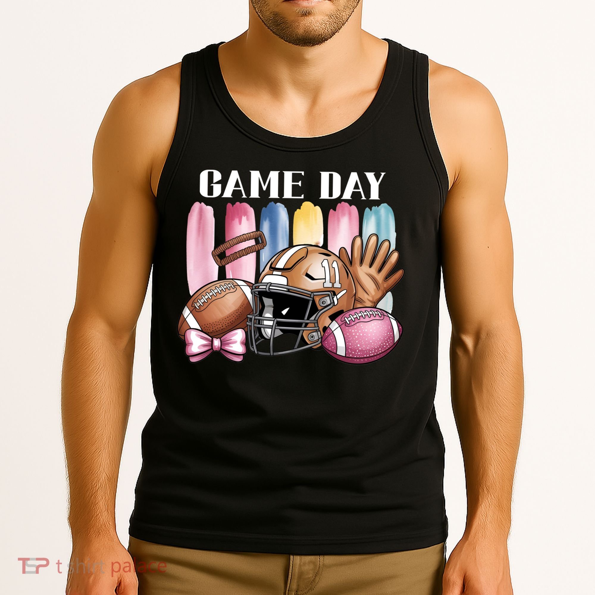 Game Day Football Fan Coquette Cute Tank Top