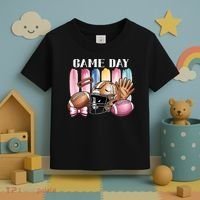 Game Day Football Fan Coquette Cute Toddler T-Shirt thumb 3