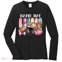 Game Day Football Fan Coquette Cute Women's Long Sleeve Shirt thumb 0