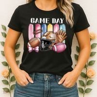 Game Day Football Fan Coquette Cute Women's T-Shirt thumb 2