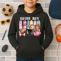 Game Day Football Fan Coquette Cute Kids Hoodie thumb 2