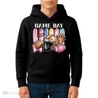 Game Day Football Fan Coquette Cute Kids Hoodie thumb 4