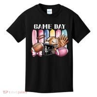 Game Day Football Fan Coquette Cute Kids T-Shirt thumb 0