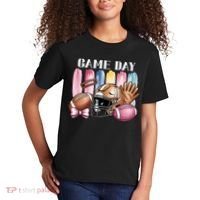Game Day Football Fan Coquette Cute Kids T-Shirt thumb 2