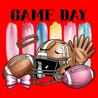Game Day Football Fan Coquette Cute Santa Hat thumb 1