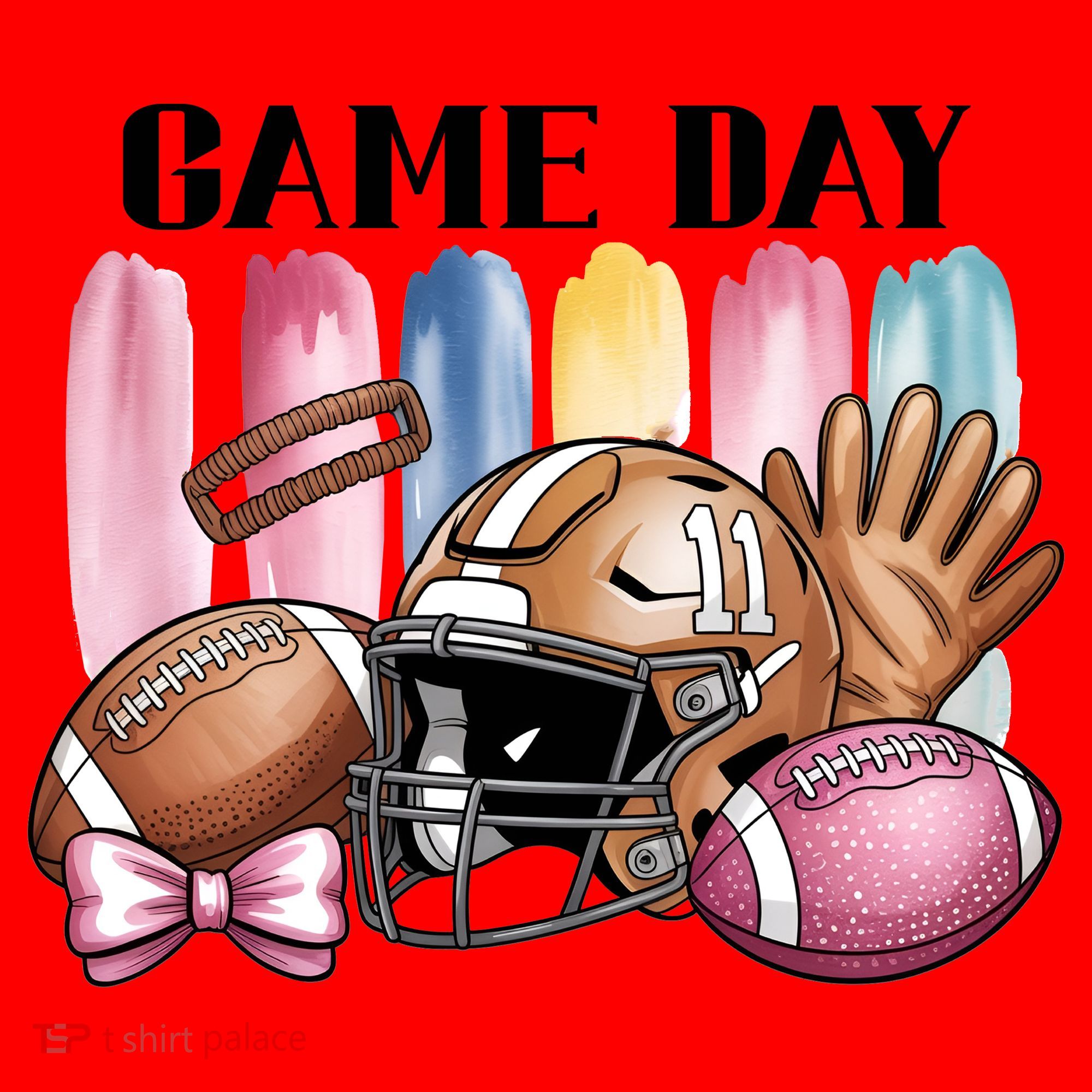 Game Day Football Fan Coquette Cute Santa Hat