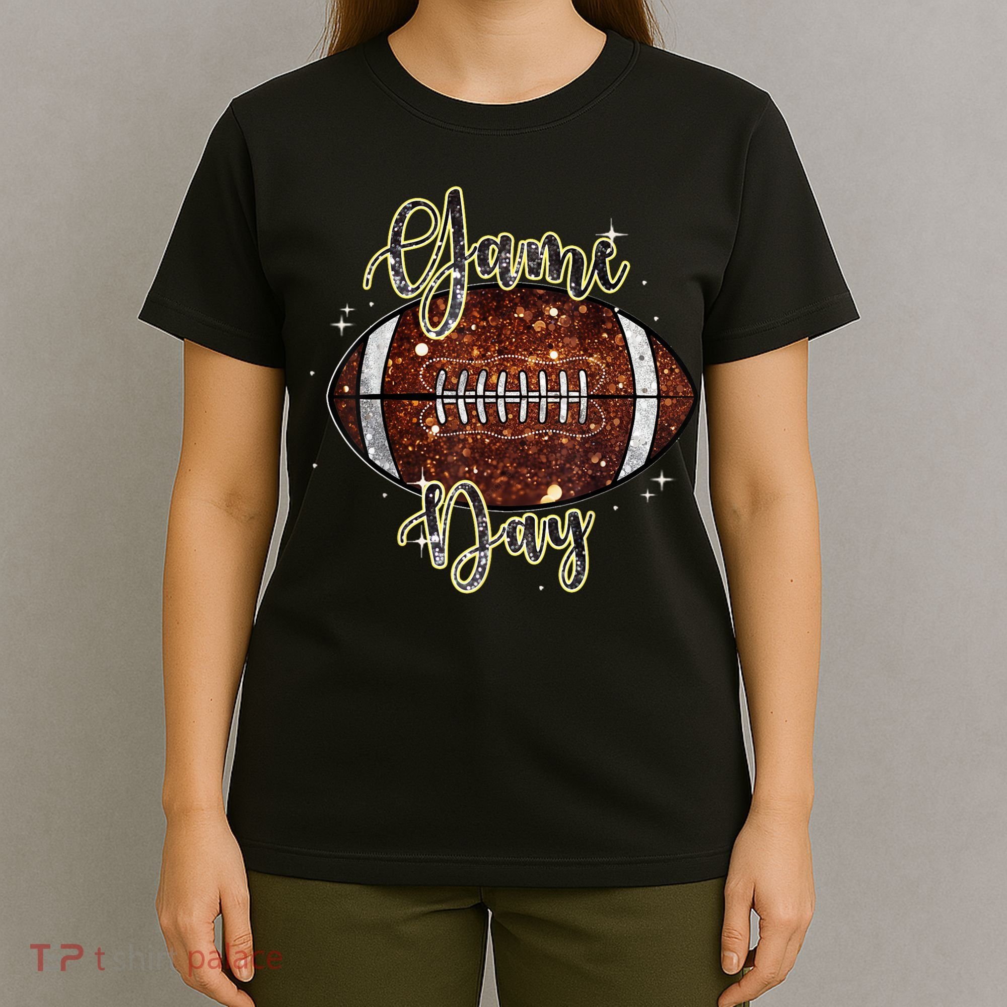 Game Day Football Bling Bling Football Lover Fall Autumn T-Shirt