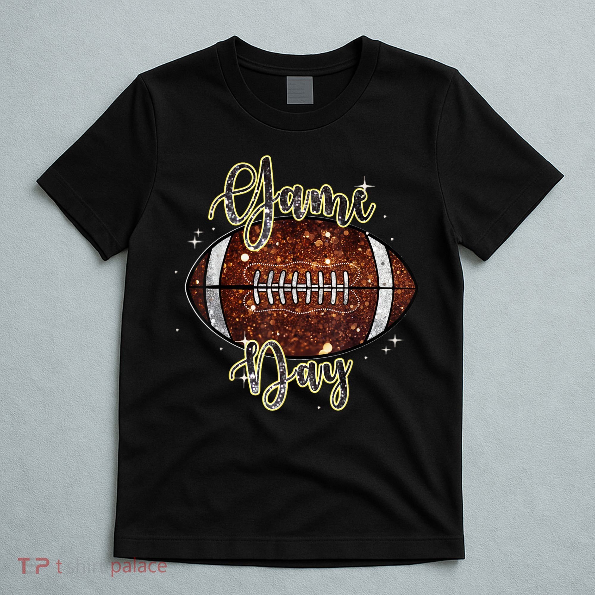 Game Day Football Bling Bling Football Lover Fall Autumn T-Shirt