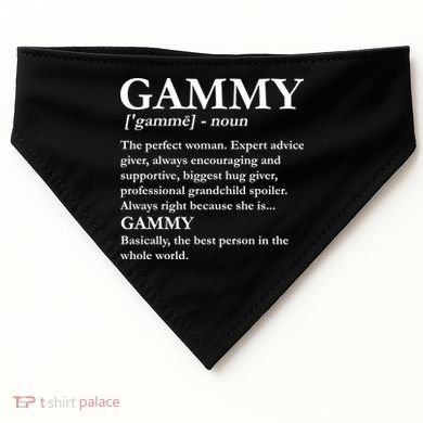Gammy Definition Funny Grandmother USA-Made Doggie Bandana