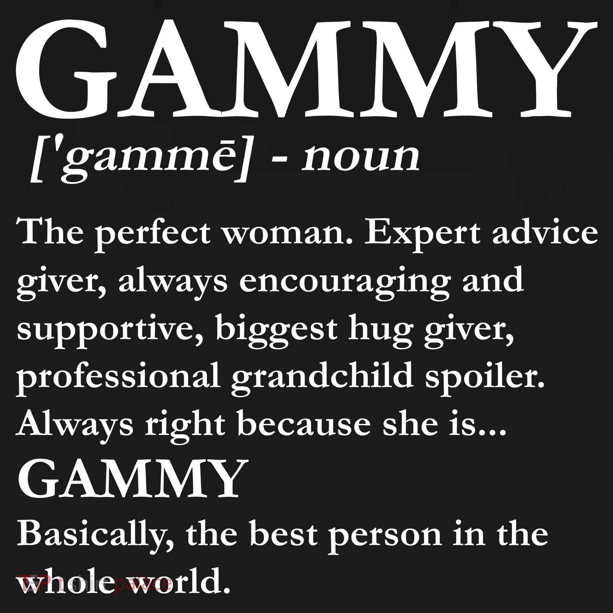 Gammy Definition Funny Grandmother Ornament