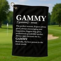 Gammy Definition Funny Grandmother Golf Towel thumb 1