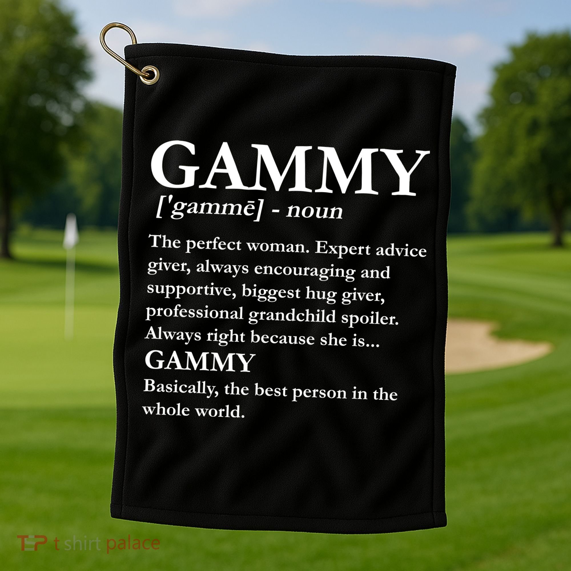 Gammy Definition Funny Grandmother Golf Towel
