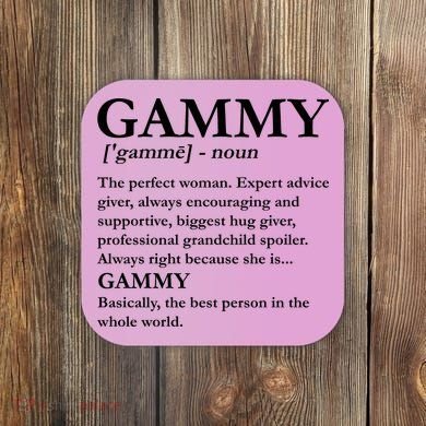 Gammy Definition Funny Grandmother Coaster