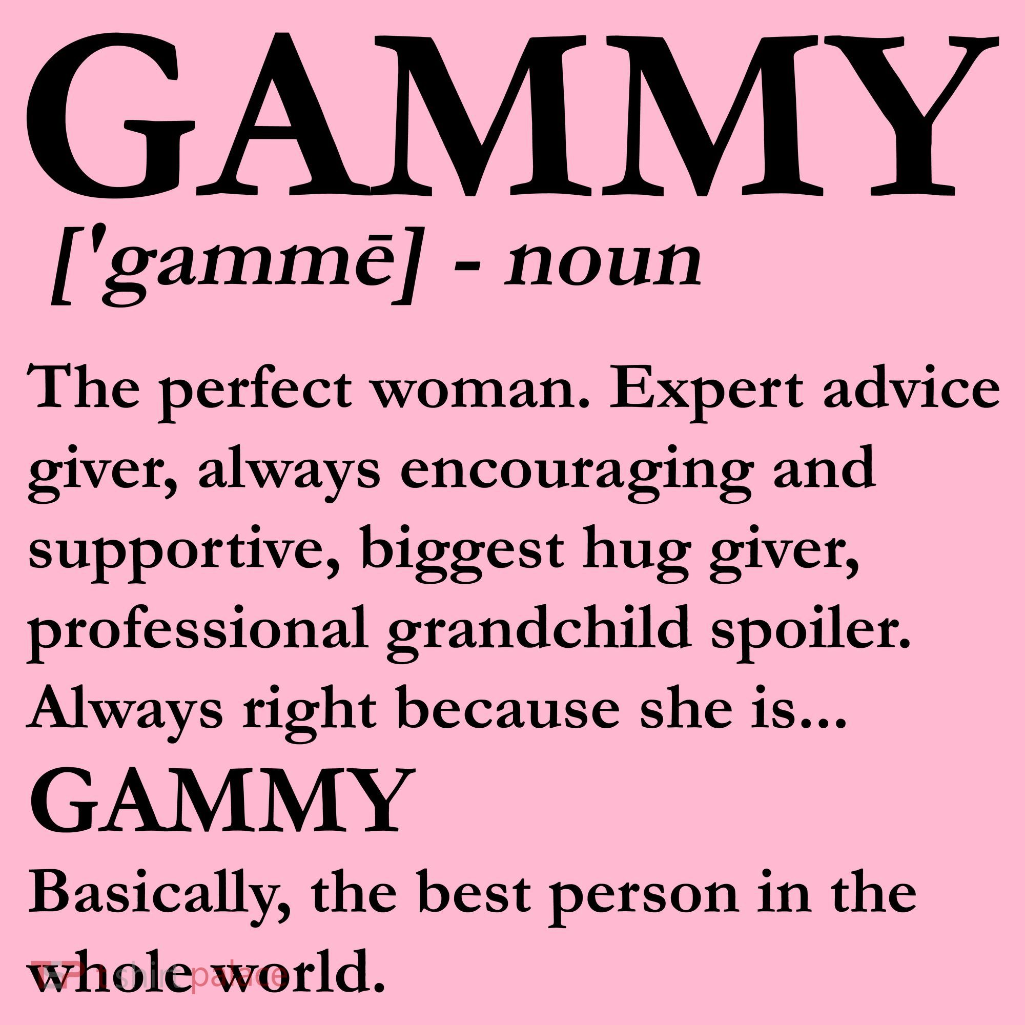 Gammy Definition Funny Grandmother Mousepad