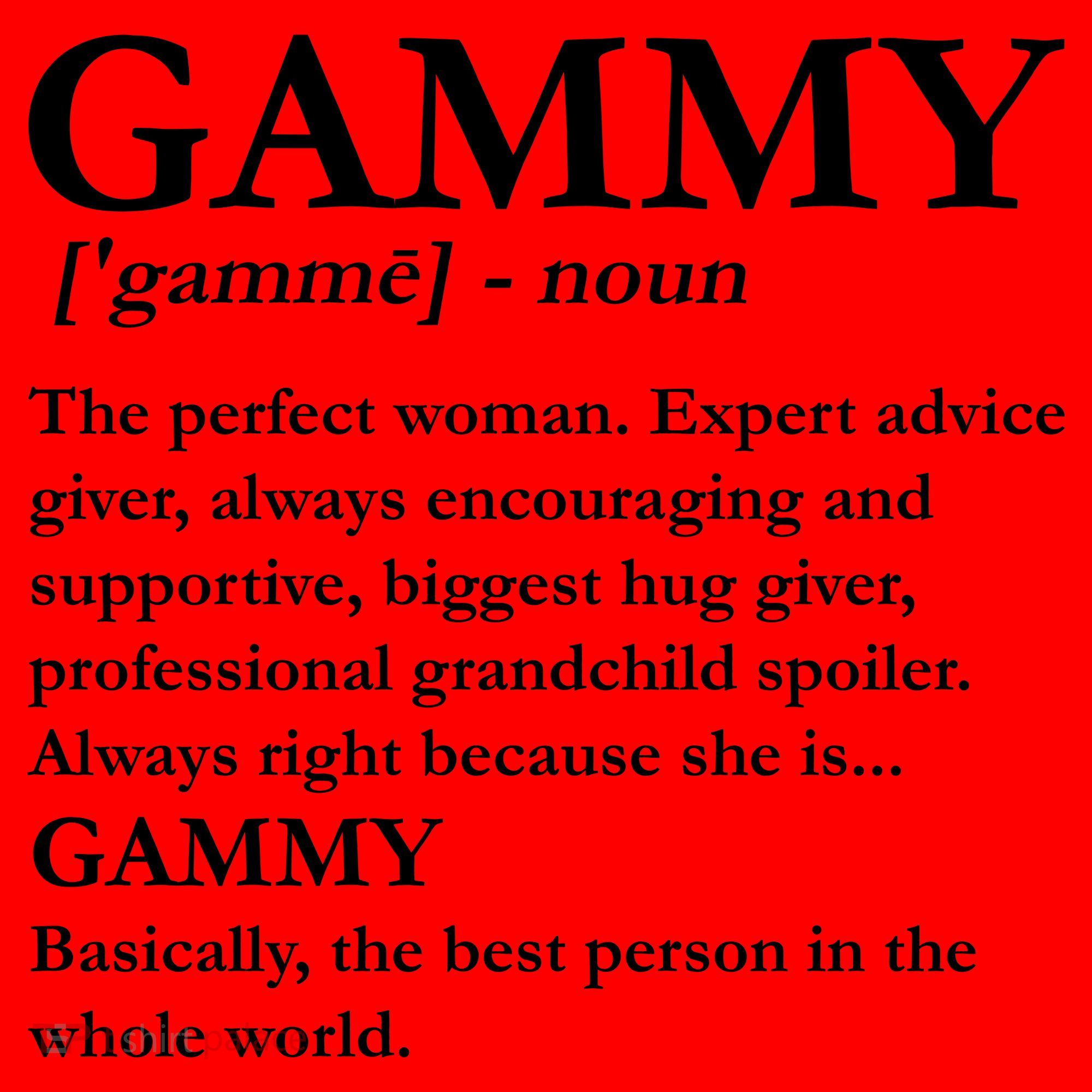 Gammy Definition Funny Grandmother Santa Hat