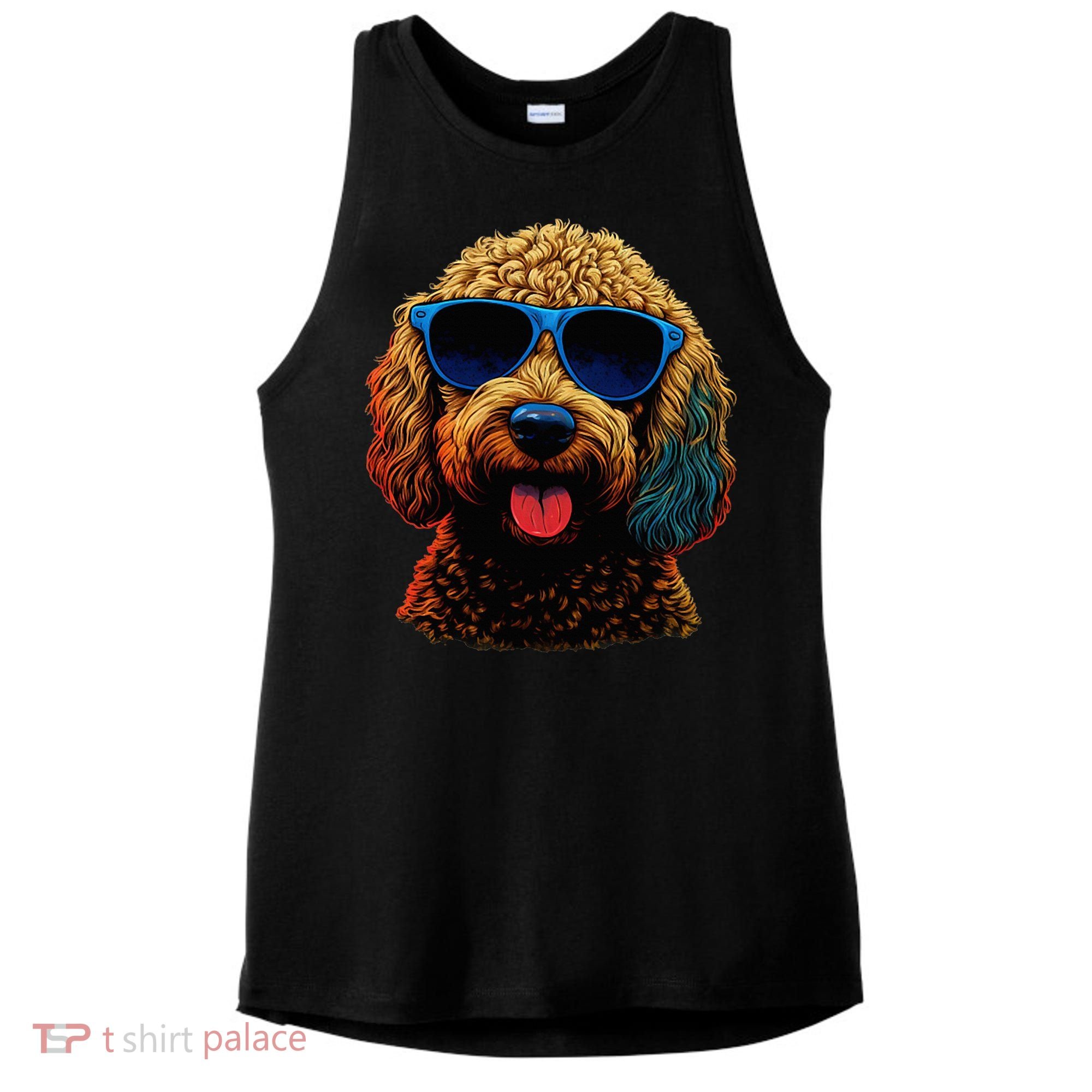 Goldendoodle Dood Funny Doodle Dog Golden Doodle Ladies PosiCharge Tri-Blend Wicking Tank