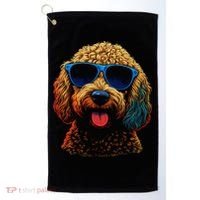 Goldendoodle Dood Funny Doodle Dog Golden Doodle Golf Towel thumb 0