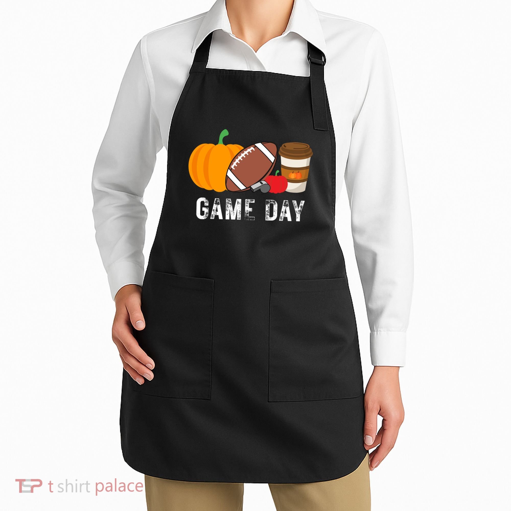 Game Day Football Pumpkin Fall Apron