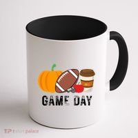 Game Day Football Pumpkin Fall Coffee Mug thumb 1