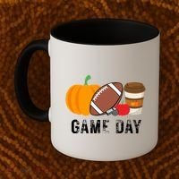 Game Day Football Pumpkin Fall Coffee Mug thumb 2