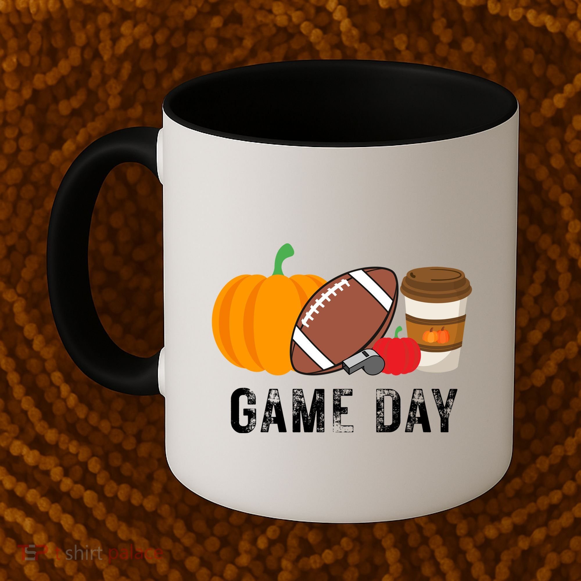 Game Day Football Pumpkin Fall Coffee Mug