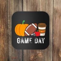 Game Day Football Pumpkin Fall Coaster thumb 0