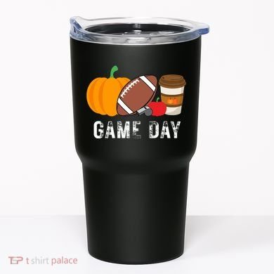 Game Day Football Pumpkin Fall Tumbler