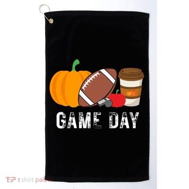 Game Day Football Pumpkin Fall Golf Towel