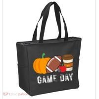 Game Day Football Pumpkin Fall Tote Bag thumb 2