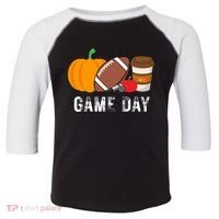 Game Day Football Pumpkin Fall Toddler Fine Jersey T-Shirt thumb 0