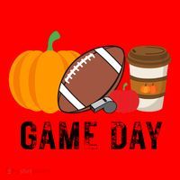Game Day Football Pumpkin Fall Santa Hat thumb 1