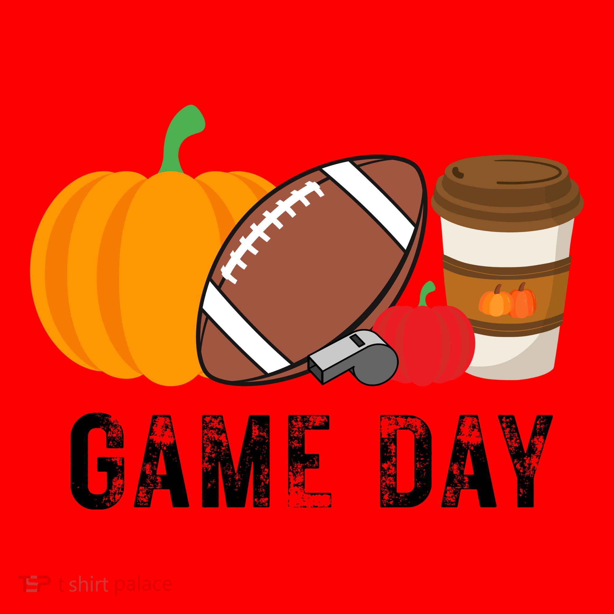Game Day Football Pumpkin Fall Santa Hat