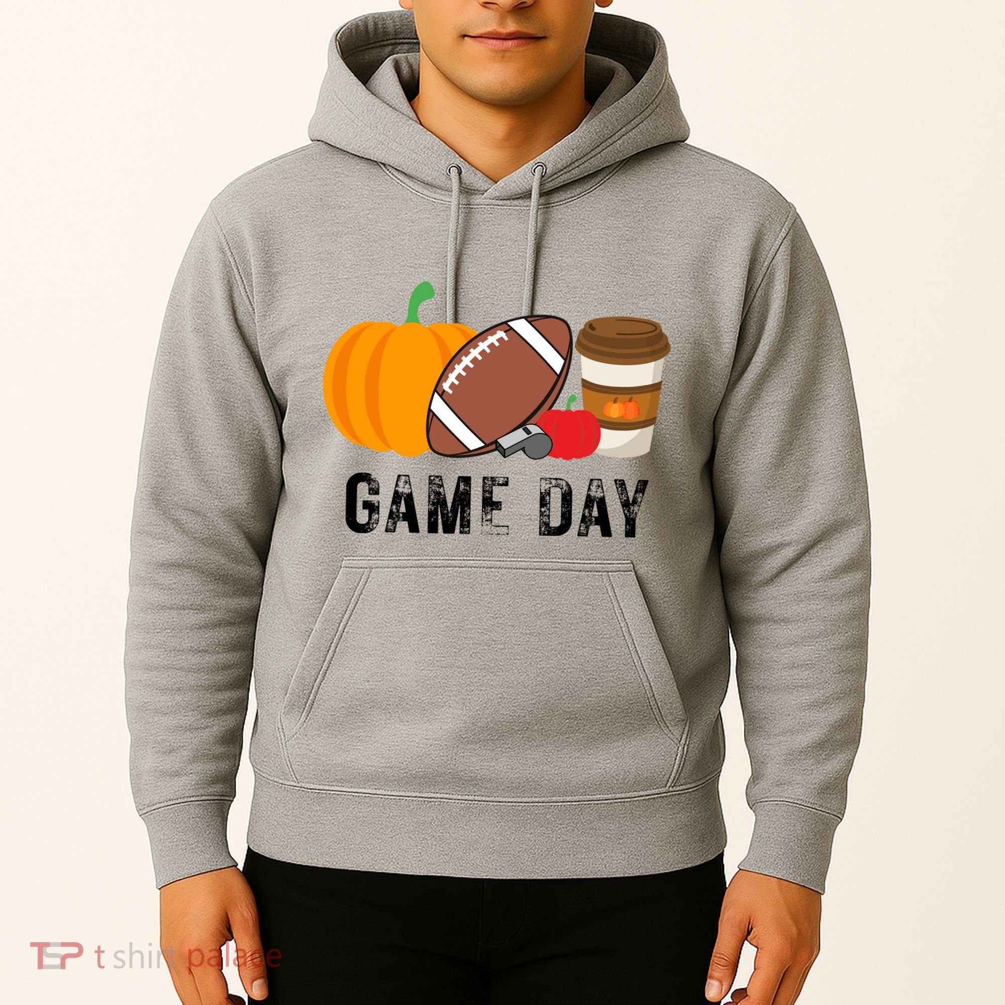 Game Day Football Pumpkin Fall Hoodie