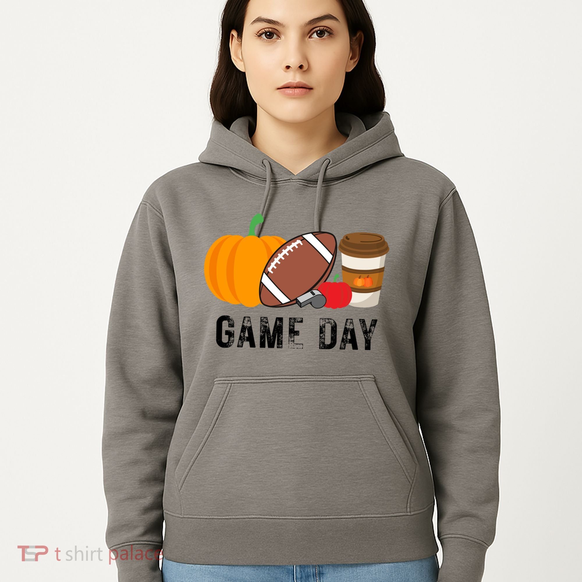 Game Day Football Pumpkin Fall Hoodie