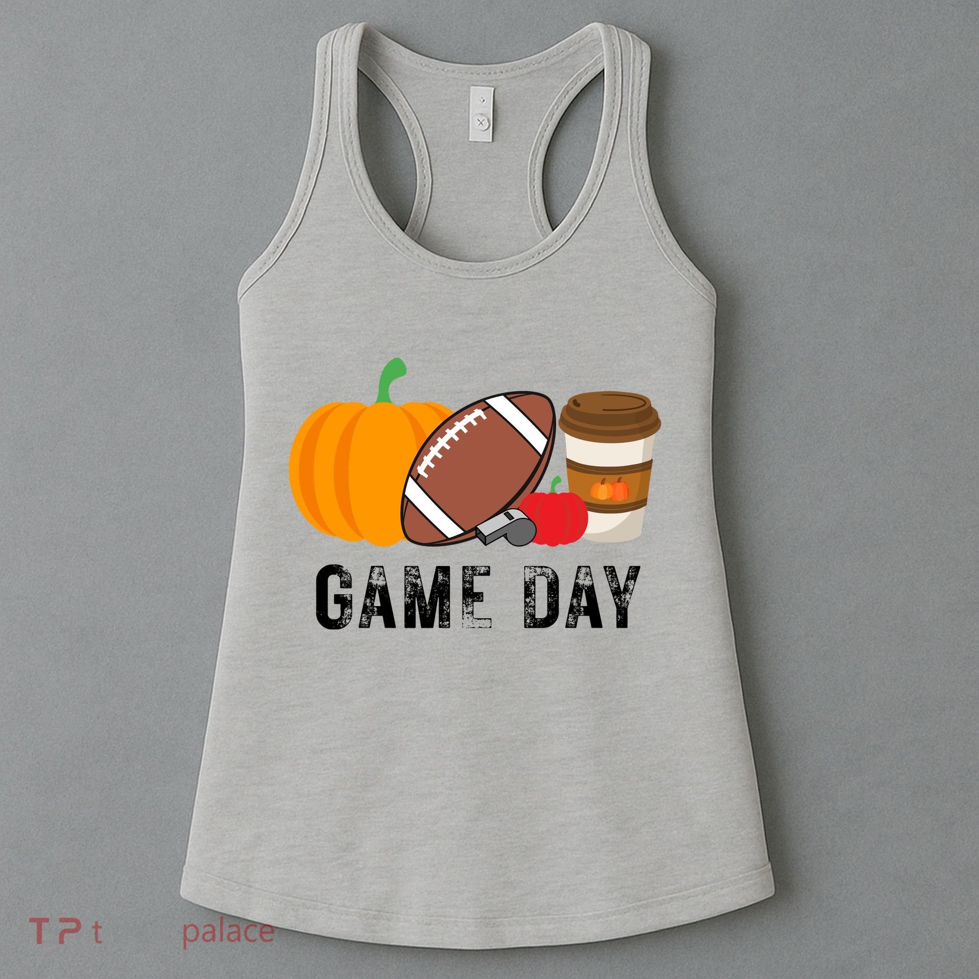 Game Day Football Pumpkin Fall Women's Tank Top