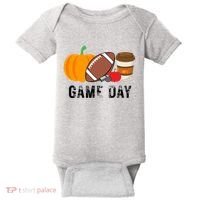 Game Day Football Pumpkin Fall Baby Bodysuit thumb 0