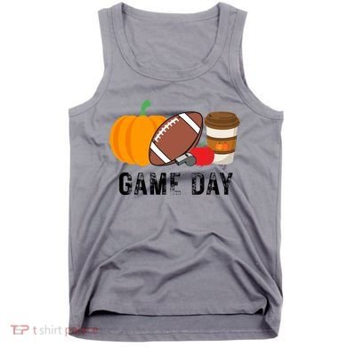 Game Day Football Pumpkin Fall Tank Top