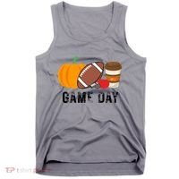 Game Day Football Pumpkin Fall Tank Top thumb 0