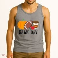 Game Day Football Pumpkin Fall Tank Top thumb 3
